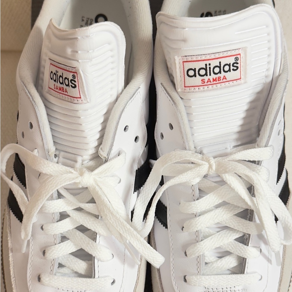 Adidas Samba Classic White Black Brown Sneakers - Picture 3 of 6